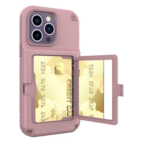 Stoßfester Schutz in Militärqualität Kompatibel mit iPhone 14 Pro Wallet Case mit Kartenhalter, Kickstand Card Slots Case, Heavy Duty Protective Dual Layer Shock Cover Hidden Card Slot Slim Wallet Cas Stoßfester Schutz in Militärqualität Kompatibel mit iPhone 14 Pro Wallet Case mit Kartenhalter, Kickstand Card Slots Case, Heavy Duty Protective Dual Layer Shock Cover Hidden Card Slot Slim Wallet Cas von BAOPENB