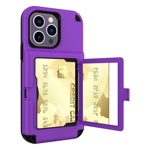 Stoßfester Schutz in Militärqualität Kompatibel mit iPhone 14 Pro Wallet Case mit Kartenhalter, Kickstand Card Slots Case, Heavy Duty Protective Dual Layer Shock Cover Hidden Card Slot Slim Wallet Cas Stoßfester Schutz in Militärqualität Kompatibel mit iPhone 14 Pro Wallet Case mit Kartenhalter, Kickstand Card Slots Case, Heavy Duty Protective Dual Layer Shock Cover Hidden Card Slot Slim Wallet Cas von BAOPENB