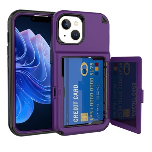 Stoßfester Schutz in Militärqualität Kompatibel mit iPhone 14 Wallet Case mit Kartenhalter, Kickstand Card Slots Case, Heavy Duty Protective Dual Layer Shock Cover Hidden Card Slot Slim Wallet Case(Pu Stoßfester Schutz in Militärqualität Kompatibel mit iPhone 14 Wallet Case mit Kartenhalter, Kickstand Card Slots Case, Heavy Duty Protective Dual Layer Shock Cover Hidden Card Slot Slim Wallet Case(Pu von BAOPENB