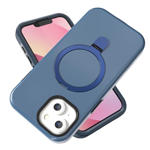Stoßfester Schutz in Militärqualität Kompatibel mit iPhone 15-Hülle, mit Metallring, unsichtbarem Ständer, [kompatibel mit ], stoßfest, verstärkter Fallschutz, schlanke, flexible Rückseite Compatible von BAOPENB
