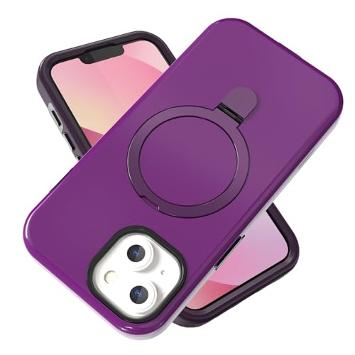 Stoßfester Schutz in Militärqualität Kompatibel mit iPhone 15-Hülle, mit Metallring, unsichtbarem Ständer, [kompatibel mit ], stoßfest, verstärkter Fallschutz, schlanke, flexible Rückseite Compatible von BAOPENB