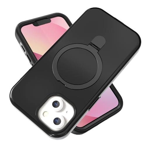Stoßfester Schutz in Militärqualität Kompatibel mit iPhone 15-Hülle, mit Metallring, unsichtbarem Ständer, [kompatibel mit ], stoßfest, verstärkter Fallschutz, schlanke, flexible Rückseite Compatible von BAOPENB