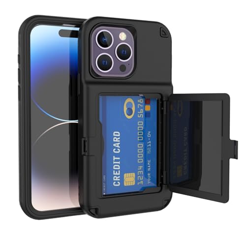 Stoßfester Schutz in Militärqualität Kompatibel mit iPhone 15 Pro Max Wallet Case mit Kartenhalter, Kickstand Card Slots Case, Heavy Duty Protective Dual Layer Shock Cover Hidden Card Slot Slim Wallet Stoßfester Schutz in Militärqualität Kompatibel mit iPhone 15 Pro Max Wallet Case mit Kartenhalter, Kickstand Card Slots Case, Heavy Duty Protective Dual Layer Shock Cover Hidden Card Slot Slim Wallet von BAOPENB