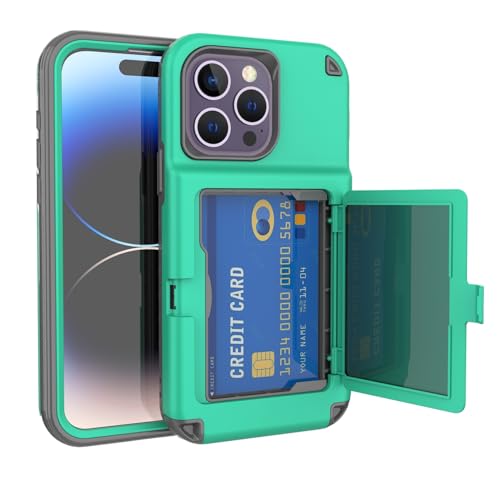 Stoßfester Schutz in Militärqualität Kompatibel mit iPhone 15 Pro Wallet Case mit Kartenhalter, Kickstand Card Slots Case, Heavy Duty Protective Dual Layer Shock Cover Hidden Card Slot Slim Wallet Cas Stoßfester Schutz in Militärqualität Kompatibel mit iPhone 15 Pro Wallet Case mit Kartenhalter, Kickstand Card Slots Case, Heavy Duty Protective Dual Layer Shock Cover Hidden Card Slot Slim Wallet Cas von BAOPENB