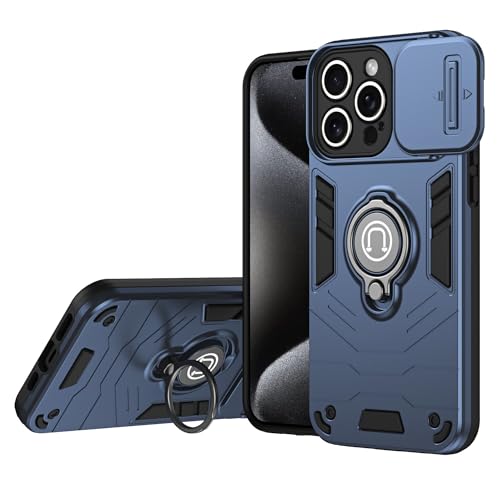 Stoßfester Schutz in Militärqualität Kompatibel mit iPhone 16 Pro Hülle mit Ständer und verschiebbarer Kameraabdeckung, stoßfeste Hülle in Militärqualität, robuste Schutzhülle, kompatibel mit iPhone 1 Stoßfester Schutz in Militärqualität Kompatibel mit iPhone 16 Pro Hülle mit Ständer und verschiebbarer Kameraabdeckung, stoßfeste Hülle in Militärqualität, robuste Schutzhülle, kompatibel mit iPhone 1 von BAOPENB