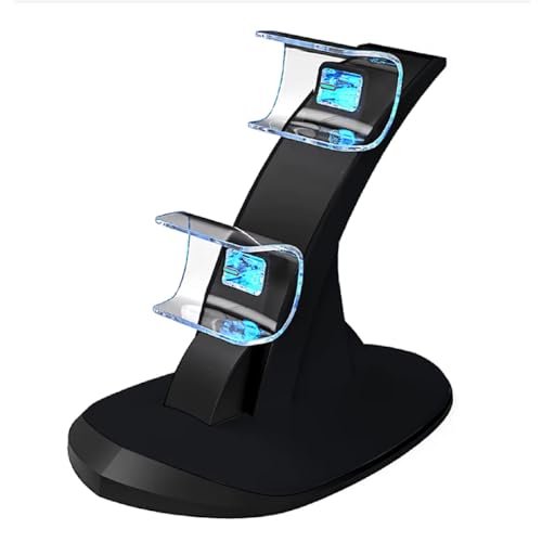 BARAC PS5-Controller-Ladegerät, Dual-USB-Schnellladestation, Dual-Dock-Station mit LED-Anzeige, eleganter und kompakter Ständer, Zubehör kompatibel mit 2 Playstation 5-Controllern, Schwarz BARAC PS5-Controller-Ladegerät, Dual-USB-Schnellladestation, Dual-Dock-Station mit LED-Anzeige, eleganter und kompakter Ständer, Zubehör kompatibel mit 2 Playstation 5-Controllern, Schwarz von BARAC