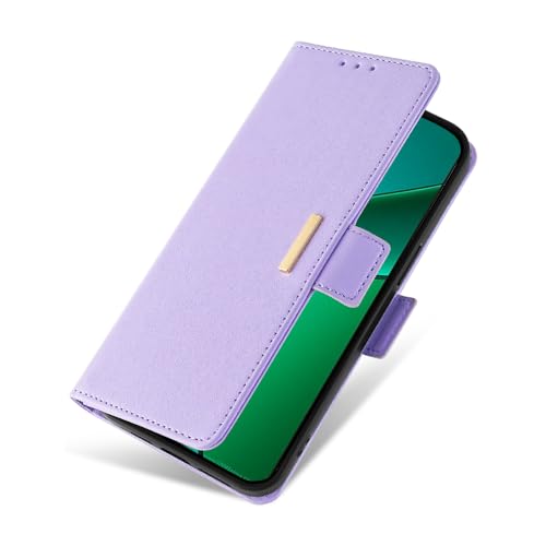 BARALARIQIU Hülle für Sony Xperia 1 VII mit Kartenfach und Handschlaufe Leder Klapphülle,Standfunktion Magnet Stoßfest Handyhülle für Sony Xperia 1 VII 6,1 Zoll,Lila von BARALARIQIU