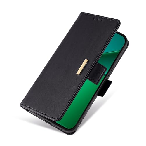 BARALARIQIU Hülle für Sony Xperia 1 VII mit Kartenfach und Handschlaufe Leder Klapphülle,Standfunktion Magnet Stoßfest Handyhülle für Sony Xperia 1 VII 6,1 Zoll,Schwarz von BARALARIQIU