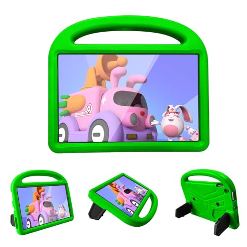 BARALARIQIU Kinder Hülle für Amazon Fire HD 10 2017/2019/2020 Leichte Stoßfeste Kratzfest Weich Eva Gummi Schutzhülle mit Ständer Grün von BARALARIQIU