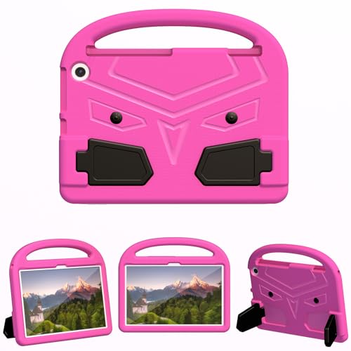 BARALARIQIU Kinder Hülle für Amazon Kindle Fire HD max 11 2023 Leichte Stoßfeste Kratzfest Weich Eva Gummi Schutzhülle mit Ständer Rosa von BARALARIQIU