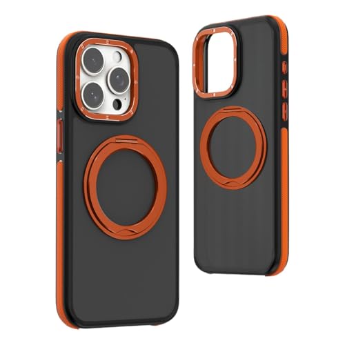 BARALARIQIU Kompatibel mit iPhone 11 Hülle mit 360° drehbarem Ständer, kompatibel mit Mag-Safe, starkem dualem Magnetringhalter, militärischem Fallschutz, stoßfester iPhone 11 Hülle, Schwarz+Orange BARALARIQIU Kompatibel mit iPhone 11 Hülle mit 360° drehbarem Ständer, kompatibel mit Mag-Safe, starkem dualem Magnetringhalter, militärischem Fallschutz, stoßfester iPhone 11 Hülle, Schwarz+Orange von BARALARIQIU