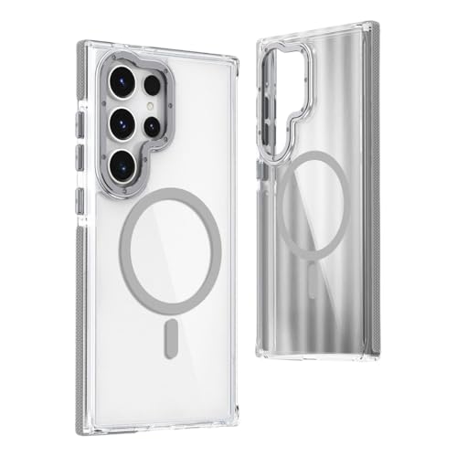 BARALARIQIU Magnetisch Hülle für Samsung S25 Edge 5G Hülle Kompatibel mit Mag-Safe,Stoßfest Handyhülle,Schutzhülle Kratzfeste Transparent,Grau BARALARIQIU Magnetisch Hülle für Samsung S25 Edge 5G Hülle Kompatibel mit Mag-Safe,Stoßfest Handyhülle,Schutzhülle Kratzfeste Transparent,Grau von BARALARIQIU