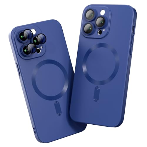 BARALARIQIU Magnetisch Hülle für iPhone XS Max Kompatibel mit Mag-Safe Weich Silikon Stoßsicher Schutzhülle Cover mit Kameraschutz Blau von BARALARIQIU