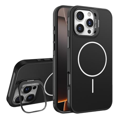 BARALARIQIU Magnetische schlanke Schutzhülle für iPhone 12 Pro Max 6.7" Flüssigsilikon-Hülle mit unsichtbarem Kamera Ständer, stoßfestes Design, kompatibel mit magnetischem Zubehör Schwarz BARALARIQIU Magnetische schlanke Schutzhülle für iPhone 12 Pro Max 6.7" Flüssigsilikon-Hülle mit unsichtbarem Kamera Ständer, stoßfestes Design, kompatibel mit magnetischem Zubehör Schwarz von BARALARIQIU