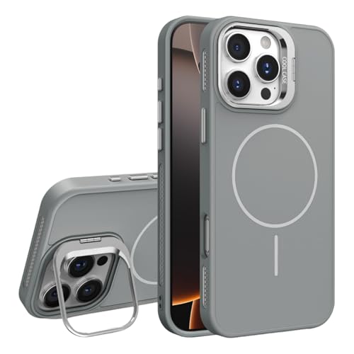 BARALARIQIU Magnetische schlanke Schutzhülle für iPhone 14 Pro Max 6.7" Flüssigsilikon-Hülle mit unsichtbarem Kamera Ständer, stoßfestes Design, kompatibel mit magnetischem Zubehör Grau BARALARIQIU Magnetische schlanke Schutzhülle für iPhone 14 Pro Max 6.7" Flüssigsilikon-Hülle mit unsichtbarem Kamera Ständer, stoßfestes Design, kompatibel mit magnetischem Zubehör Grau von BARALARIQIU