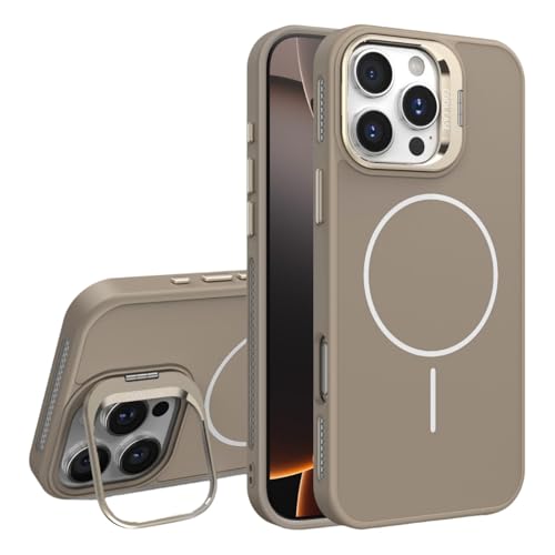 BARALARIQIU Magnetische schlanke Schutzhülle für iPhone 16 Pro 6.3" Flüssigsilikon-Hülle mit unsichtbarem Kamera Ständer, stoßfestes Design, kompatibel mit magnetischem Zubehör Gold BARALARIQIU Magnetische schlanke Schutzhülle für iPhone 16 Pro 6.3" Flüssigsilikon-Hülle mit unsichtbarem Kamera Ständer, stoßfestes Design, kompatibel mit magnetischem Zubehör Gold von BARALARIQIU