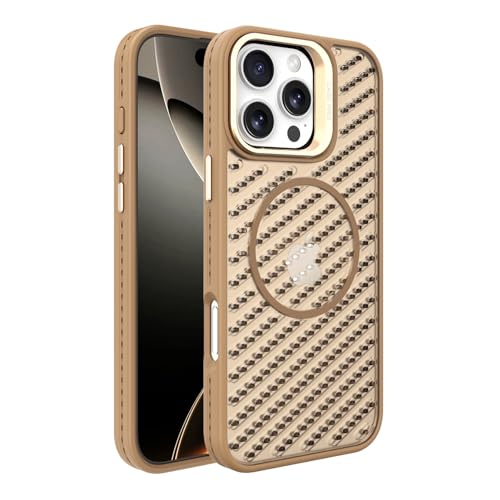 BARALARIQIU Schutzhülle für iPhone 14 Pro Max, Schutz in Militärqualität, Wärmeableitung, rundum stoßfeste Ecken, magnetische Handyhülle für iPhone 14 Pro Max-Gold BARALARIQIU Schutzhülle für iPhone 14 Pro Max, Schutz in Militärqualität, Wärmeableitung, rundum stoßfeste Ecken, magnetische Handyhülle für iPhone 14 Pro Max-Gold von BARALARIQIU