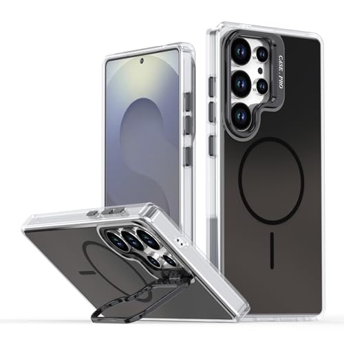 BARALARIQIU Starker Magnet für Samsung S25 Edge 5G Hülle Bumper, [Fallgetestet in Militärqualität] Stoßfeste, durchscheinende Schutzhülle für Samsung S25 Edge 5G Handyhülle,Schwarz von BARALARIQIU