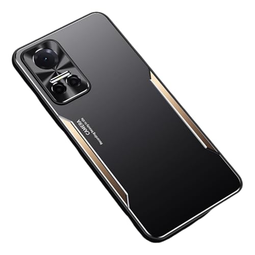 BARALARIQIU Ultra Dünn (0,35mm Slim) Hülle für Honor Magic7 6,78 Zoll, Kameraobjektivabdeckung, Leicht Matt Finish Hard Minimalistisch Hülle, Unterstützt Kabelloses Laden (Schwarz + Gold) von BARALARIQIU