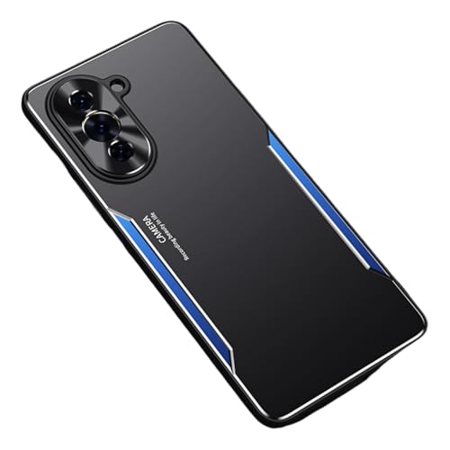 BARALARIQIU Ultra Dünn (0,35mm Slim) Hülle für Huawei Mate 70 6,7 Zoll, Kameraobjektivabdeckung, Leicht Matt Finish Hard Minimalistisch Hülle, Unterstützt Kabelloses Laden (Schwarz + Blau) von BARALARIQIU