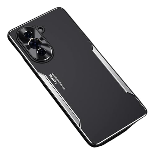 BARALARIQIU Ultra Dünn (0,35mm Slim) Hülle für Huawei Mate 70 Pro 6,9 Zoll, Kameraobjektivabdeckung, Leicht Matt Finish Hard Minimalistisch Hülle, Unterstützt Kabelloses Laden (Schwarz + Silber) von BARALARIQIU