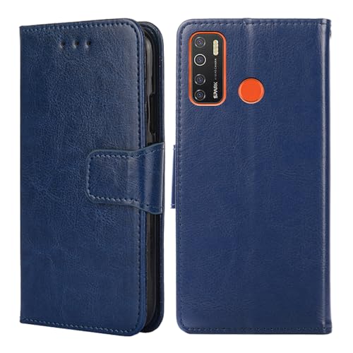 BARALARIQIU Wallet Case Kompatibel für Infinix Note 50 4G hülle 6,78 Zoll,[Premium PU Leder][RFID-Blocker][Kartenfach] Flip Echt Leder Klapphülle Handytasche,Schutzhülle Klappbar Flipcase-Königsblau von BARALARIQIU