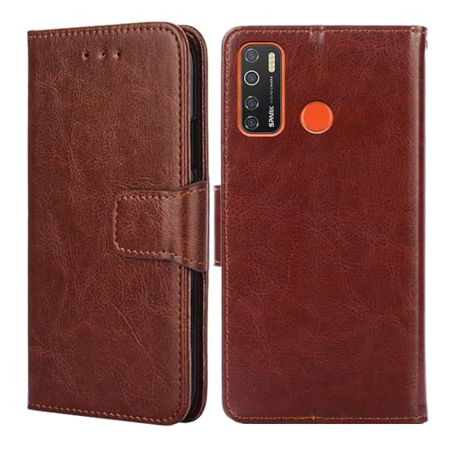 BARALARIQIU Wallet Case Kompatibel für Infinix Note 50 4G hülle 6,78 Zoll,[Premium PU Leder][RFID-Blocker][Kartenfach] Flip Echt Leder Klapphülle Handytasche,Schutzhülle Klappbar Flipcase-Braun von BARALARIQIU