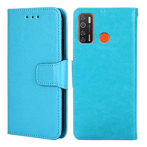 BARALARIQIU Wallet Case Kompatibel für Infinix Note 50 4G hülle 6,78 Zoll,[Premium PU Leder][RFID-Blocker][Kartenfach] Flip Echt Leder Klapphülle Handytasche,Schutzhülle Klappbar Flipcase-Hellblau von BARALARIQIU