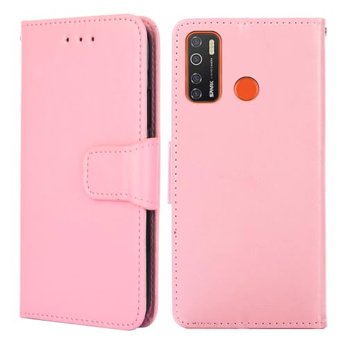 BARALARIQIU Wallet Case Kompatibel für Infinix Note 50 4G hülle 6,78 Zoll,[Premium PU Leder][RFID-Blocker][Kartenfach] Flip Echt Leder Klapphülle Handytasche,Schutzhülle Klappbar Flipcase-Rosa von BARALARIQIU