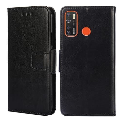 BARALARIQIU Wallet Case Kompatibel für Infinix Note 50 4G hülle 6,78 Zoll,[Premium PU Leder][RFID-Blocker][Kartenfach] Flip Echt Leder Klapphülle Handytasche,Schutzhülle Klappbar Flipcase-Schwarz von BARALARIQIU
