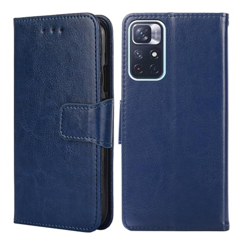 BARALARIQIU Wallet Case Kompatibel für Sharp Basio Active3 hülle 5,7 Zoll,[Premium PU Leder][RFID-Blocker][Kartenfach] Flip Echt Leder Klapphülle Handytasche,Schutzhülle Klappbar Flipcase-Königsblau von BARALARIQIU