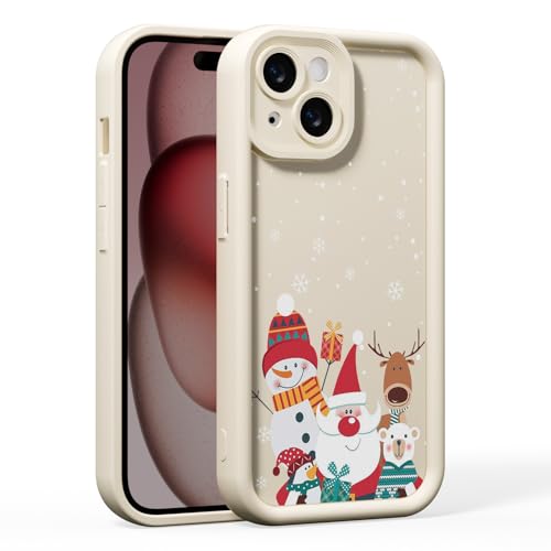 BARALARIQIU Weihnachten Hülle für iPhone 16e,Handyhülle Rot Ultra Dünn Weich Silikon Stoßfest Case mit Hirsch Muster und Süß Schneemann Motiv,Christmas Schutzhülle-Antikweiß BARALARIQIU Weihnachten Hülle für iPhone 16e,Handyhülle Rot Ultra Dünn Weich Silikon Stoßfest Case mit Hirsch Muster und Süß Schneemann Motiv,Christmas Schutzhülle-Antikweiß von BARALARIQIU