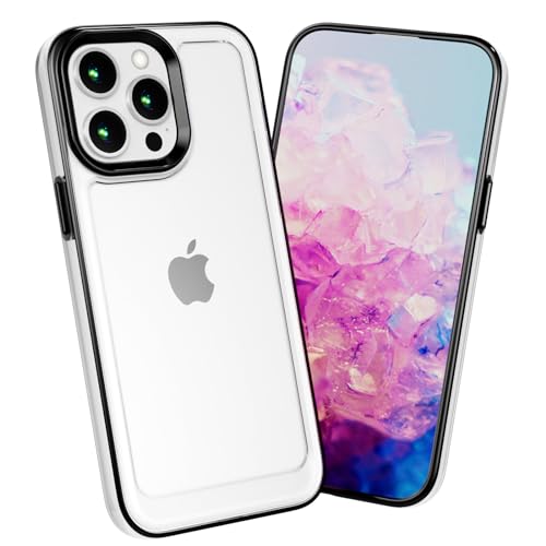 BARALARIQIU für iPhone 14 Pro Hülle Galvanisiert Harter PC Stoßsicher Transparent Vollständige Kamera Schutzhülle Cover Schwarz BARALARIQIU für iPhone 14 Pro Hülle Galvanisiert Harter PC Stoßsicher Transparent Vollständige Kamera Schutzhülle Cover Schwarz von BARALARIQIU