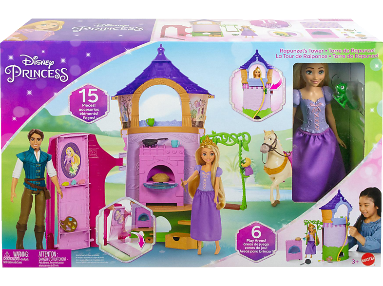 BARBIE HLW30 Disney Prinzessin Rapunzel's Turm Spielset Mehrfarbig von BARBIE