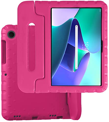 BASEY Hülle für Lenovo Tab M10 Plus 3rd Gen Hülle Kinderfreundliche Stoßfeste Schutzhülle - Kindgerechte Lenovo Tab M10 Plus 3rd Gen Hülle Kids Case - Rosa von BASEY