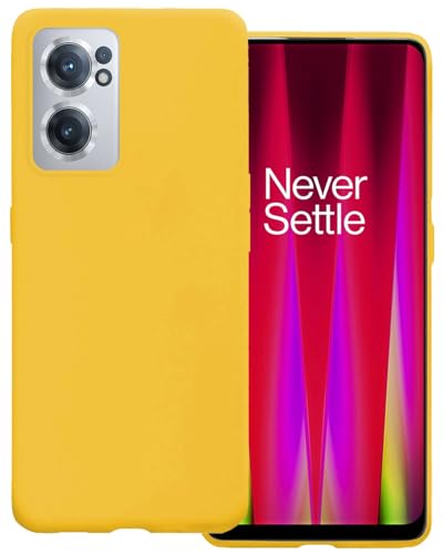 BASEY Hülle für OnePlus Nord CE 2 Silikon Rückseiten-Cover - OnePlus Nord CE 2 Silikonhülle - Gelb von BASEY