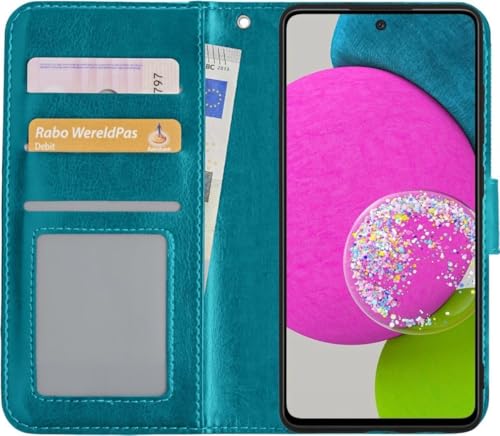 BASEY Hülle für Samsung Galaxy A52s 5G Bookcase Flip Case - Samsung Galaxy A52s 5G Hülle Bookcase - Türkis von BASEY