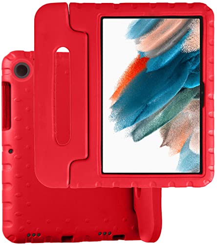 BASEY Hülle für Samsung Galaxy Tab A8 2021 Hülle Kinderfreundliche Stoßfeste Schutzhülle - Kindgerechte Samsung Galaxy Tab A8 2021 Hülle Kids Case - Rot von BASEY