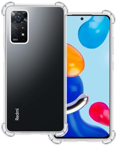 BASEY Hülle für Xiaomi Redmi Note 11 Stoßfestes Gehäuse - Xiaomi Redmi Note 11 Hülle Stoßfester Bumper - Transparent von BASEY