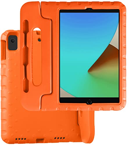 BASEY Hülle für iPad 9 10.2 (2021) Hülle Kinderfreundliche Stoßfeste Schutzhülle - Kindgerechte iPad 9 10.2 (2021) Hülle Kids Case - Orange von BASEY