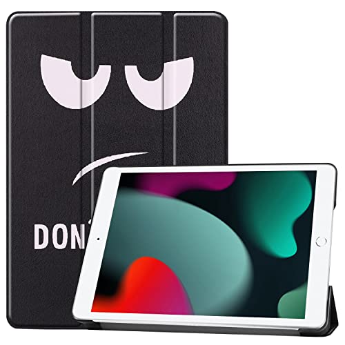 BASEY Hülle für iPad 9 10.2 (2021) Schutzhülle Hülle - iPad 9 10.2 (2021) Hartschalen-Hülle iPad 9 10.2 (2021) Tablethülle Schutz - Don't Touch Me von BASEY