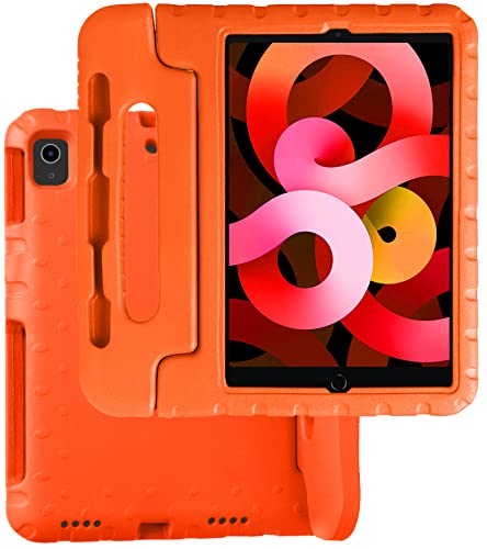 BASEY Hülle für iPad Air 5 10.9 (2022) Hülle Kinderfreundliche Stoßfeste Schutzhülle - Kindgerechte iPad Air 5 10.9 (2022) Hülle Kids Case - Orange von BASEY