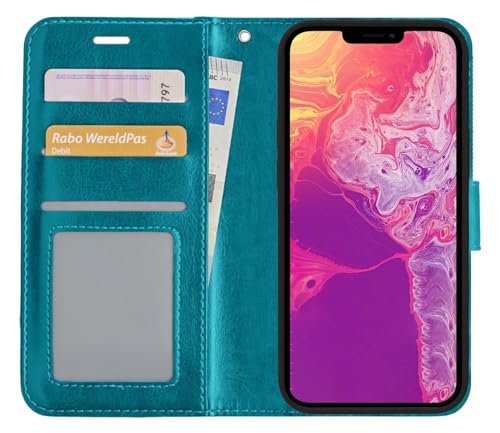 BASEY Hülle für iPhone 13 Mini Bookcase Flip Case - iPhone 13 Mini Hülle Bookcase - Türkis BASEY Hülle für iPhone 13 Mini Bookcase Flip Case - iPhone 13 Mini Hülle Bookcase - Türkis von BASEY