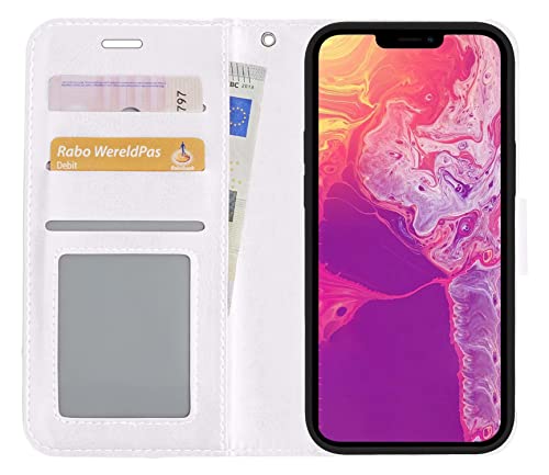 BASEY Hülle für iPhone 13 Mini Bookcase Flip Case - iPhone 13 Mini Hülle Bookcase - Weiß BASEY Hülle für iPhone 13 Mini Bookcase Flip Case - iPhone 13 Mini Hülle Bookcase - Weiß von BASEY