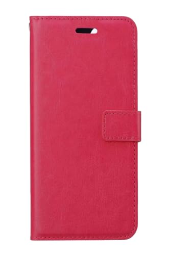 BASEY Hülle für iPhone 15 Bookcase Flip Case - iPhone 15 Hülle Bookcase - DonkelRosa von BASEY