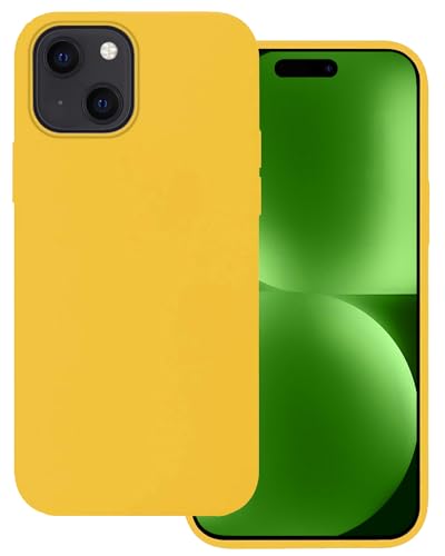 BASEY Hülle für iPhone 15 Plus Silikon Rückseiten-Cover - iPhone 15 Plus Silikonhülle - Gelb von BASEY