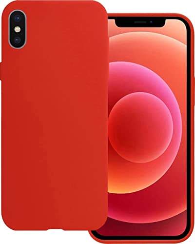 BASEY Hülle für iPhone X/10 Silikon Rückseiten-Cover - iPhone X/10 Silikonhülle - Rot von BASEY