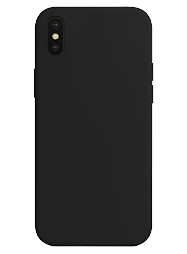 BASEY Hülle für iPhone X/10 Silikon Rückseiten-Cover - iPhone X/10 Silikonhülle - Schwarz von BASEY