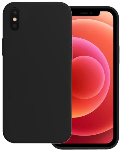 BASEY Hülle für iPhone XS Silikon Rückseiten-Cover - iPhone XS Silikonhülle - Schwarz von BASEY