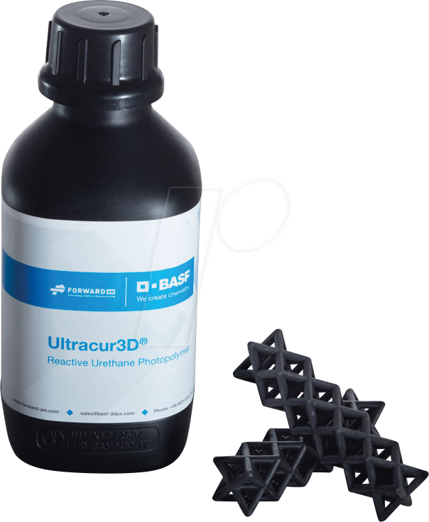 BASFU 1006-003 - 3D Druck, Kunstharz, Ultracur3D ST 45 B Schwarz, 1 kg von BASF Ultrafuse